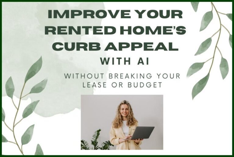 low cost front garden makeover using AI