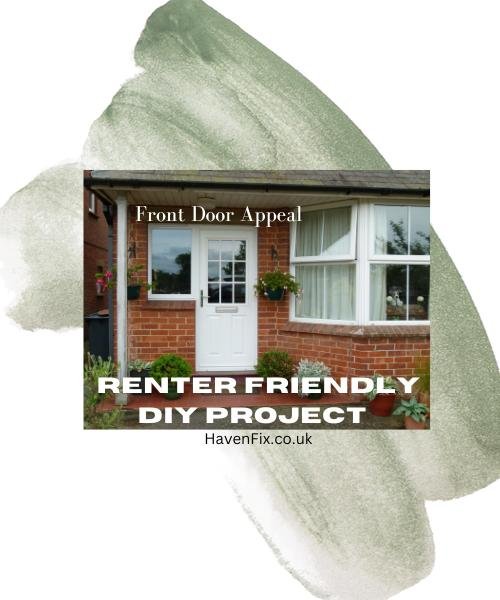 renter friendly diy project to improve front door appeal using pot plants